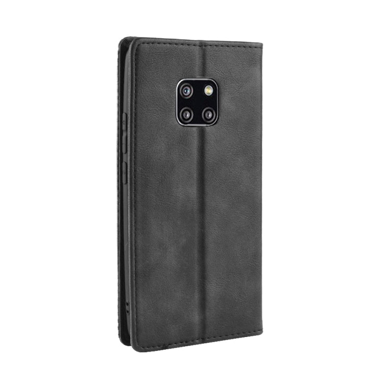 Custodia in pelle con chiusura orizzontale con fibbia magnetica e texture retrò per Huawei Mate 20 Pro, con supporto, slot per carte e portafoglio, For Huawei Mate 20 Pro