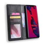 Custodia in pelle con chiusura orizzontale con fibbia magnetica e texture retrò per Huawei Mate 20 Pro, con supporto, slot per carte e portafoglio, For Huawei Mate 20 Pro