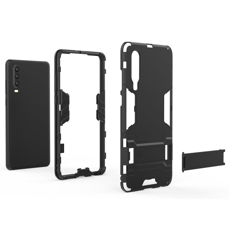 Custodia antiurto in PC + TPU per Huawei P30, con supporto, For Huawei P30