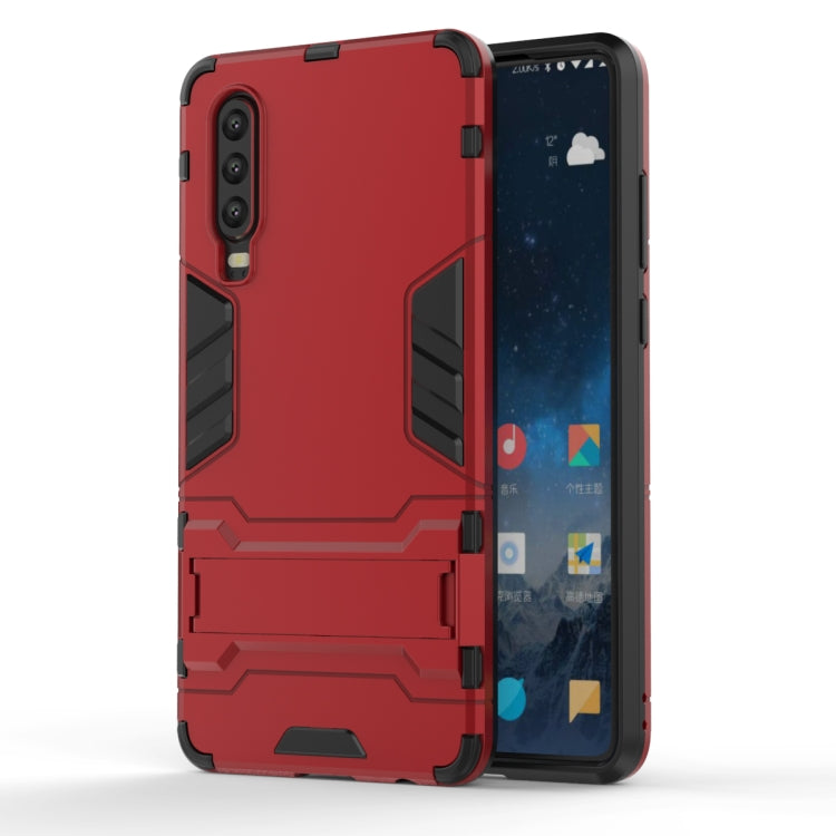 Custodia antiurto in PC + TPU per Huawei P30, con supporto, For Huawei P30