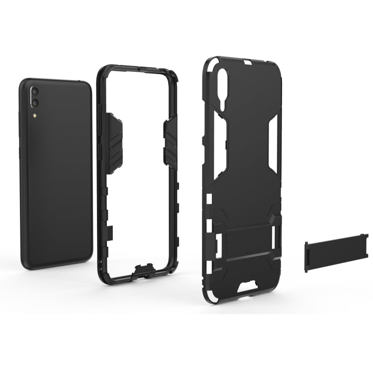 Custodia antiurto per PC + TPU per Huawei Enjoy 9, con supporto, For Huawei Enjoy 9