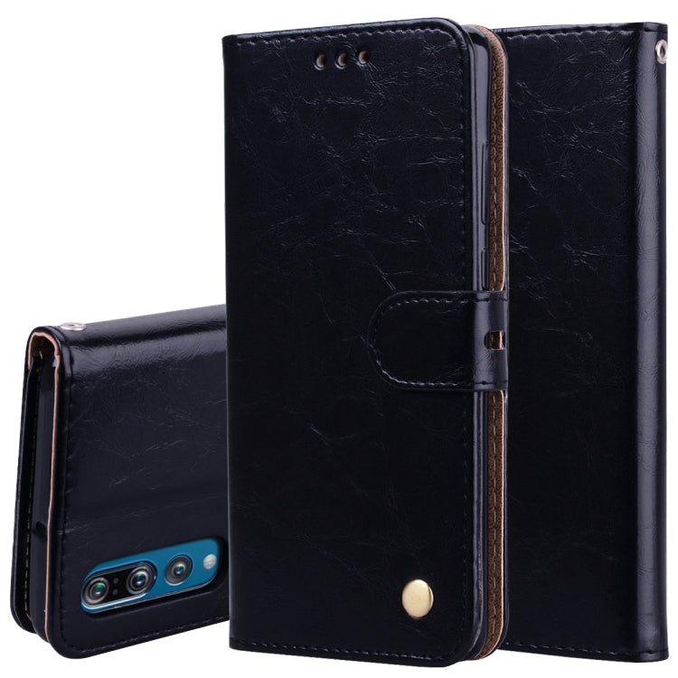 Custodia in pelle a vibrazione orizzontale con texture a cera d'olio stile business per Huawei P30, con supporto, slot per carte e portafoglio, For Huawei P30