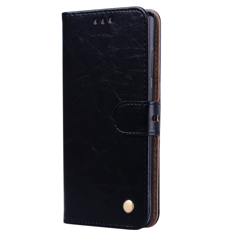 Custodia in pelle a vibrazione orizzontale con texture a cera d'olio stile business per Huawei P30, con supporto, slot per carte e portafoglio, For Huawei P30
