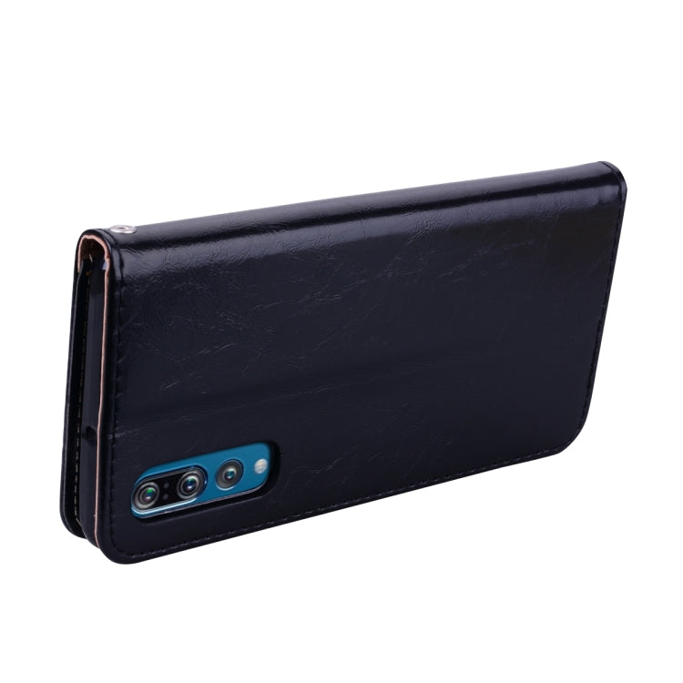 Custodia in pelle a vibrazione orizzontale con texture a cera d'olio stile business per Huawei P30, con supporto, slot per carte e portafoglio, For Huawei P30