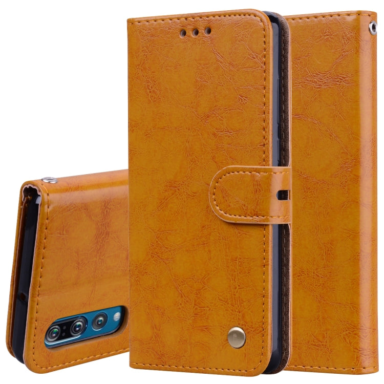 Custodia in pelle a vibrazione orizzontale con texture a cera d'olio stile business per Huawei P30, con supporto, slot per carte e portafoglio, For Huawei P30
