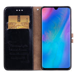 Custodia in pelle con supporto per Huawei P30 Pro
