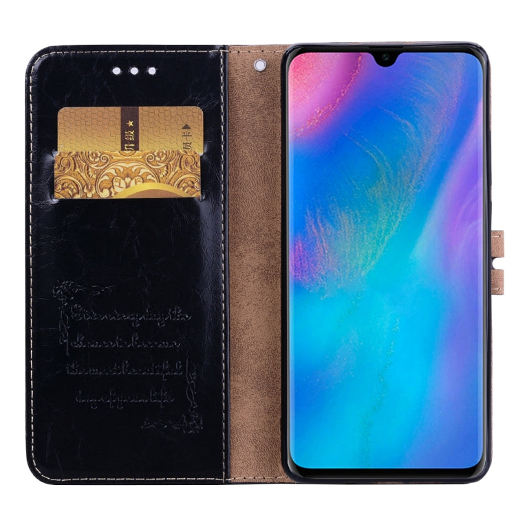 Custodia in pelle con supporto per Huawei P30 Pro