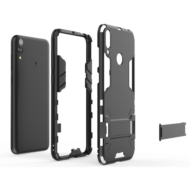 Custodia antiurto in PC + TPU per Huawei Honor 8C, con supporto, For Huawei Honor 8C, For Honor 8C