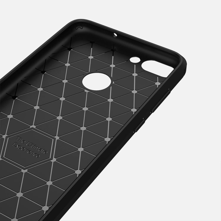 Per Huawei P smart / Enjoy 7S Custodia protettiva posteriore protettiva in TPU antiurto in fibra di carbonio con struttura spazzolata, For Huawei P smart / Enjoy 7S, Huawei P smart / Enjoy 7S, For P smart / Enjoy 7S