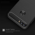 Per Huawei P smart / Enjoy 7S Custodia protettiva posteriore protettiva in TPU antiurto in fibra di carbonio con struttura spazzolata, For Huawei P smart / Enjoy 7S, Huawei P smart / Enjoy 7S, For P smart / Enjoy 7S
