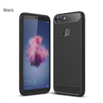 Per Huawei P smart / Enjoy 7S Custodia protettiva posteriore protettiva in TPU antiurto in fibra di carbonio con struttura spazzolata, For Huawei P smart / Enjoy 7S, Huawei P smart / Enjoy 7S, For P smart / Enjoy 7S