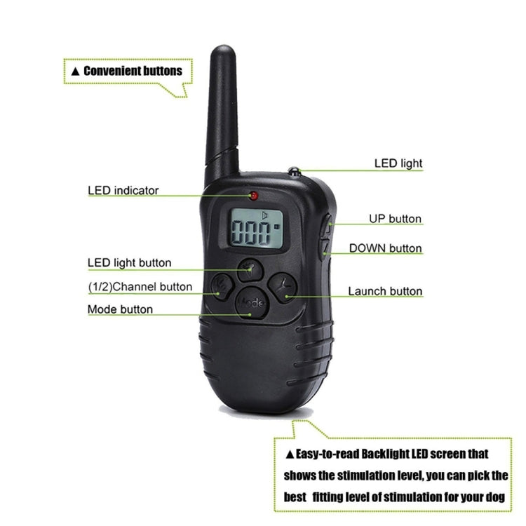 Collare addestramento cani 300m ricaricabile impermeabile LCD