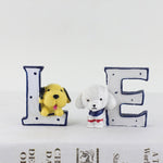 Resina creativa LOVE Navy Family Set Bambole Ornamenti Decorazione camera da letto nuziale Regali, LOVE Navy Family
