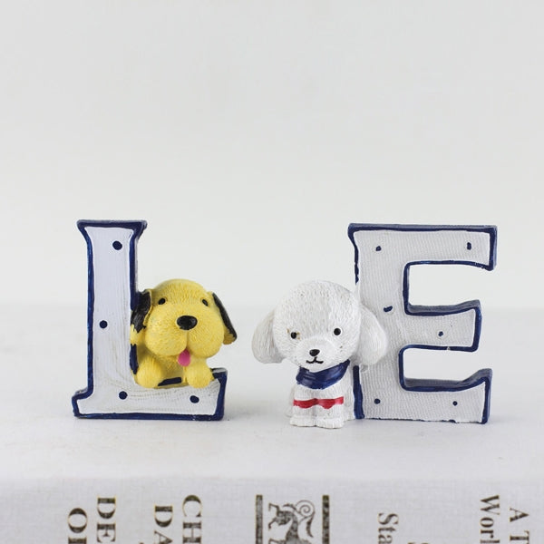 Resina creativa LOVE Navy Family Set Bambole Ornamenti Decorazione camera da letto nuziale Regali, LOVE Navy Family