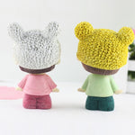 Creativo resina cartone animato scuotendo la testa adorabile coppia ornamenti auto casa camera da letto decorazione regali, Head Adorkable Couple