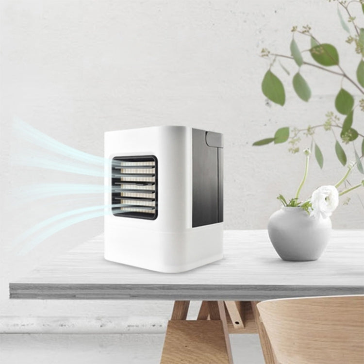 AC-01S Versione aggiornata 2W IDI Portatile Raffreddamento ad evaporazione ad alta efficienza energetica Mini Ventilatore per aria condizionata Purificatore d'aria con 3 modalità di velocità e display LED e maniglia per casa, ufficio, campeggio