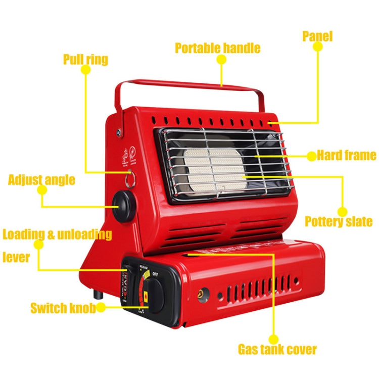 Bruciatore per stufa a gas multifunzionale portatile da viaggio per campeggio all'aperto, alimentato da doppio serbatoio del gas (non incluso), Dual Gas Tank