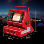 Bruciatore per stufa a gas multifunzionale portatile da viaggio per campeggio all'aperto, alimentato da doppio serbatoio del gas (non incluso), Dual Gas Tank