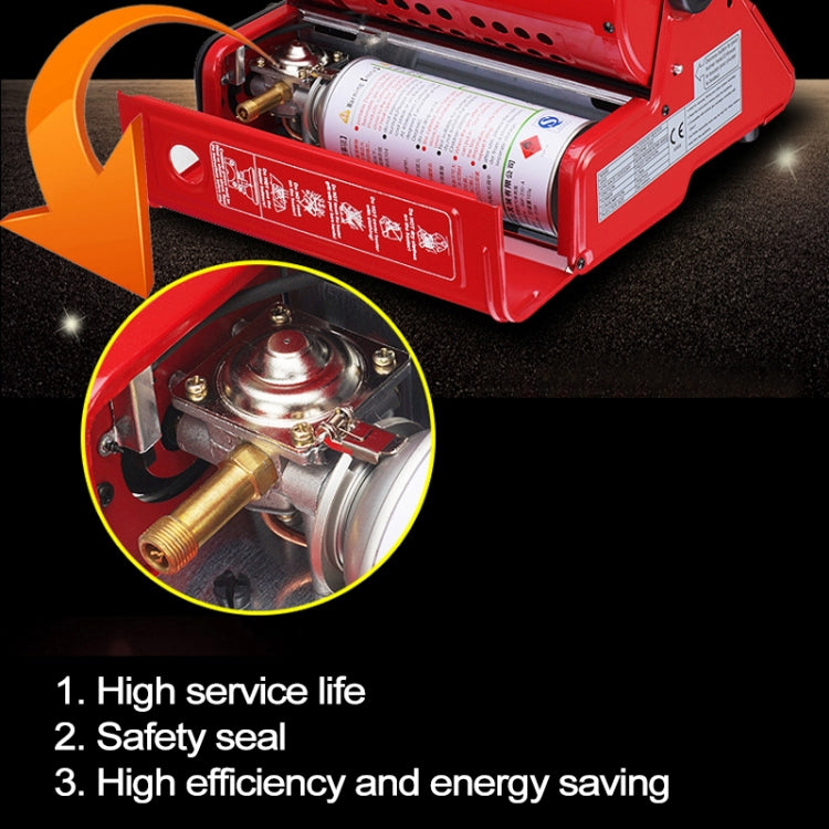 Bruciatore per stufa a gas multifunzionale portatile da viaggio per campeggio all'aperto, alimentato da doppio serbatoio del gas (non incluso), Dual Gas Tank