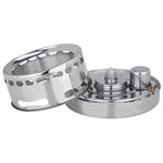 Set di pentole singole per fornello ad alcool con stoppino portatile in acciaio inossidabile per esterni, dimensioni: 14 cm, Size: 14cm