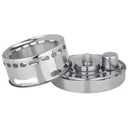 Set di pentole singole per fornello ad alcool con stoppino portatile in acciaio inossidabile per esterni, dimensioni: 14 cm, Size: 14cm