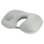 Cuscino per collo a forma di U da viaggio a gonfiaggio automatico di tipo pressa portatile