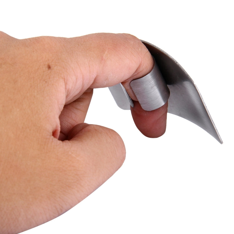 Cucina creativa Cibo necessario Taglio di verdure Protezione per le dita delle mani in acciaio inossidabile, Cutting Finger Protector