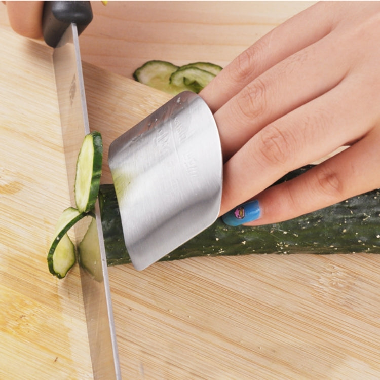 Cucina creativa Cibo necessario Taglio di verdure Protezione per le dita delle mani in acciaio inossidabile, Cutting Finger Protector