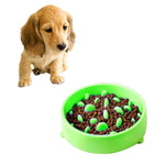 Ciotola per animali domestici che impedisce il soffocamento. Ciotola in PP, Round Pink, Round Green
