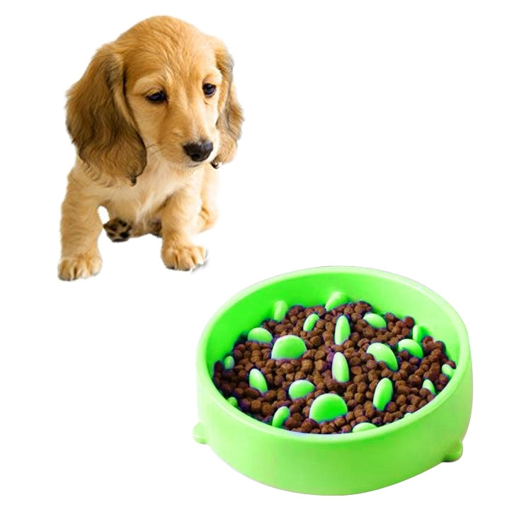 Ciotola per animali domestici che impedisce il soffocamento. Ciotola in PP, Round Pink, Round Green