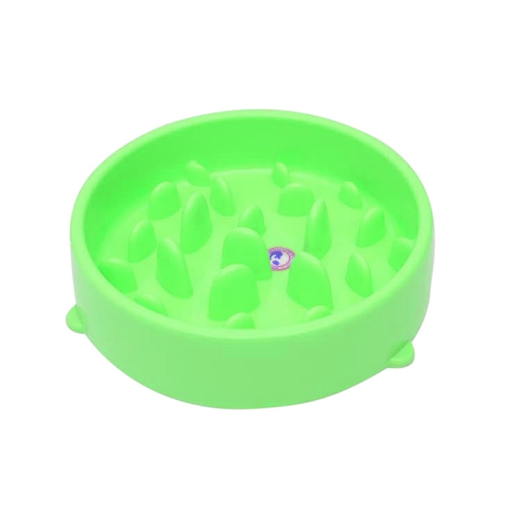 Ciotola per animali domestici che impedisce il soffocamento. Ciotola in PP, Round Pink, Round Green