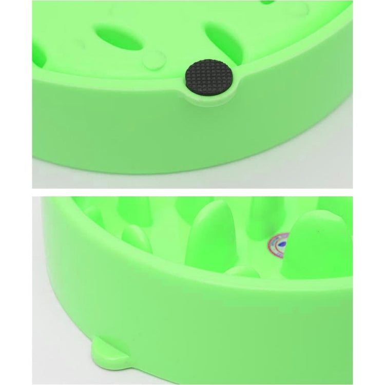 Ciotola per animali domestici che impedisce il soffocamento. Ciotola in PP, Round Pink, Round Green