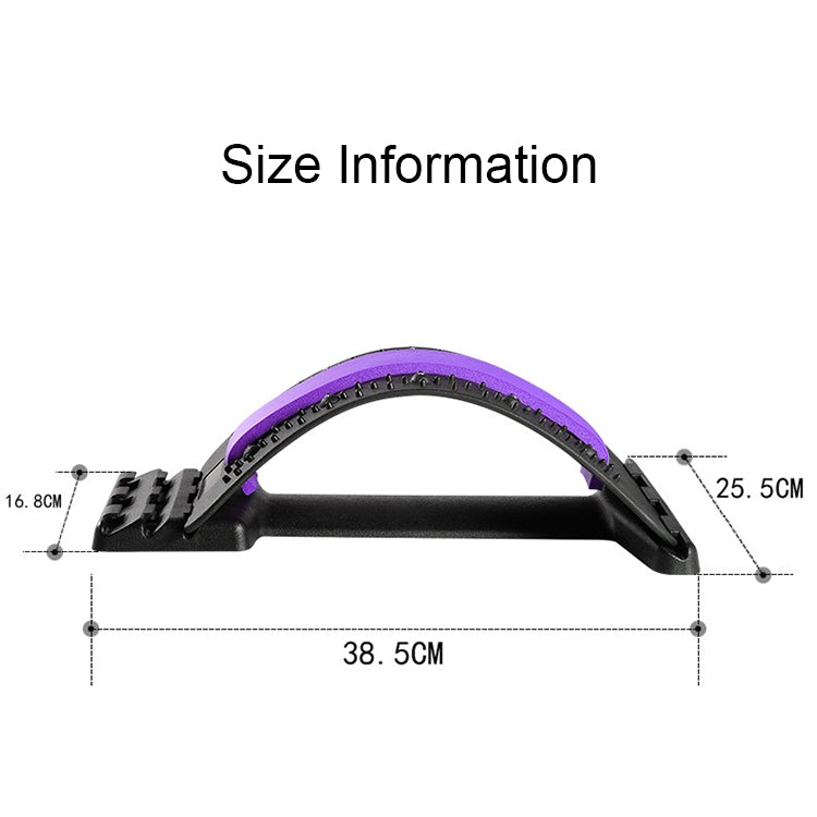 Dispositivo di allungamento per trazione lombare Correttore di postura Supporto per la vita Barella per massaggio alla schiena per sollievo dal dolore alla colonna vertebrale, Black Blue, Black Purple, Black Red, Red White, White Green, White Blue