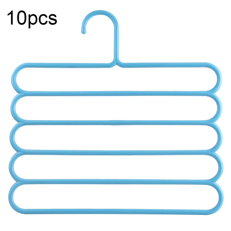 Appendiabiti in plastica multifunzione a 5 strati, pantaloni, sciarpa, cravatta di seta, 5 Layers Pants Hangers