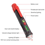 HABOTEST HT100P Tester per penna rilevatore display LCD AC trifase senza contatto con indicatore di rotazione, HT100P
