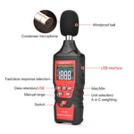 Fonometro digitale HT622B per misurazione rumore 30-130 dBA