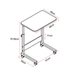Scrivania da comodino portatile rimovibile per uso domestico con struttura in legno, HC0227A, HC0227B, HC0227C, HC0227D