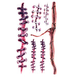 S-169 50 pezzi Adesivo per tatuaggio temporaneo con cicatrice realistica per ferita, terrore di Halloween, S-169/10pcs
