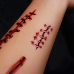 S-169 50 pezzi Adesivo per tatuaggio temporaneo con cicatrice realistica per ferita, terrore di Halloween, S-169/10pcs