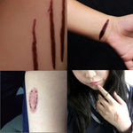 S-250 Adesivo per tatuaggio temporaneo con graffi realistici, cicatrici, ferite di Halloween, terrore di Halloween, S-250/20pcs