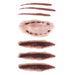 S-250 50 pezzi Adesivo per tatuaggio temporaneo Halloween Terror Graffi realistici Ferita Cicatrice, S-250/10pcs
