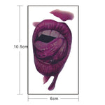 S-291 Adesivo per tatuaggio temporaneo con ferita realistica, bocca di sangue, terrore di Halloween, S-291/20pcs
