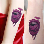 S-291 Adesivo per tatuaggio temporaneo con ferita realistica, bocca di sangue, terrore di Halloween, S-291/20pcs