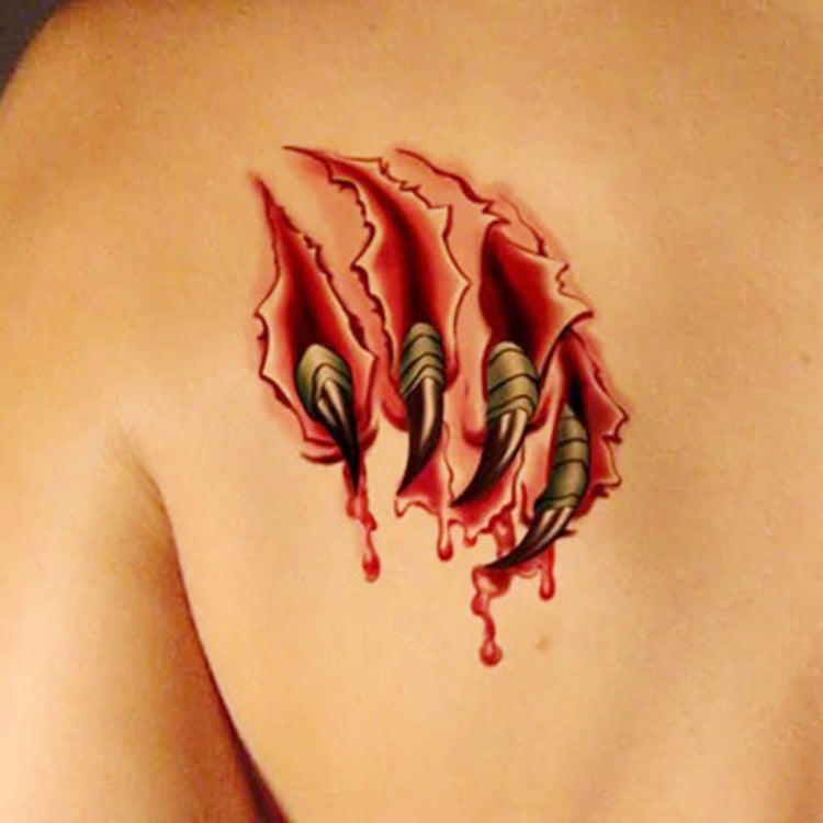 S-024 100 adesivi per tatuaggi temporanei con cicatrice per ferite e ferite realistiche di Halloween Terror, S-024/20pcs
