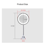 Specchio per trucco illuminato a LED con ventosa Specchio pieghevole flessibile montato a parete, LED Light Mirror