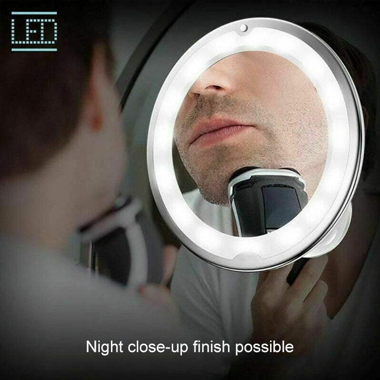 Specchio per trucco illuminato a LED con ventosa Specchio pieghevole flessibile montato a parete, LED Light Mirror