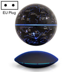 Globo a levitazione magnetica inglese illuminante con rotazione da 6 pollici, ornamenti artigianali per ufficio, spina europea, Black EU Plug, Baby Blue EU Plug