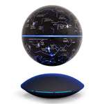 Globo a levitazione magnetica inglese illuminante con rotazione da 6 pollici, ornamenti artigianali per ufficio, spina europea, Black EU Plug, Baby Blue EU Plug