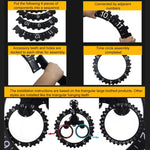 Orologio da parete con ingranaggi meccanici triangolari in stile europeo semplice per la casa, Black, Silver