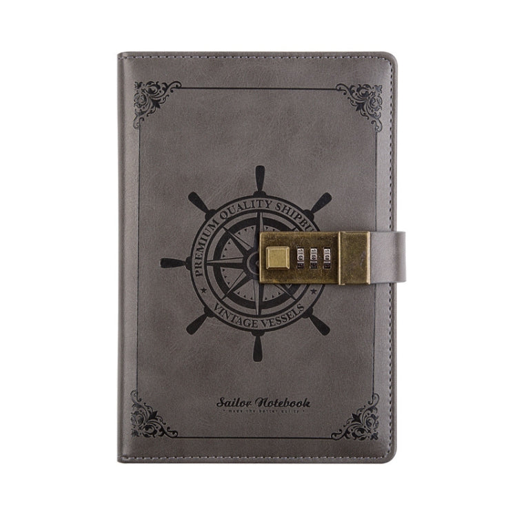 Diario per notebook da marinaio con copertina in PU retrò B6 con blocco password